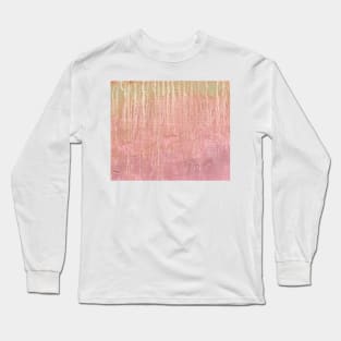 Green Pink Abstract Art Long Sleeve T-Shirt